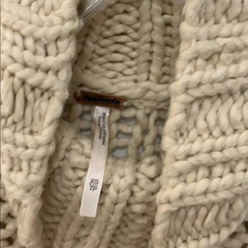 Free People Chunky Cotton Knit Cowl Neck Sweater - Picture 5 of 11